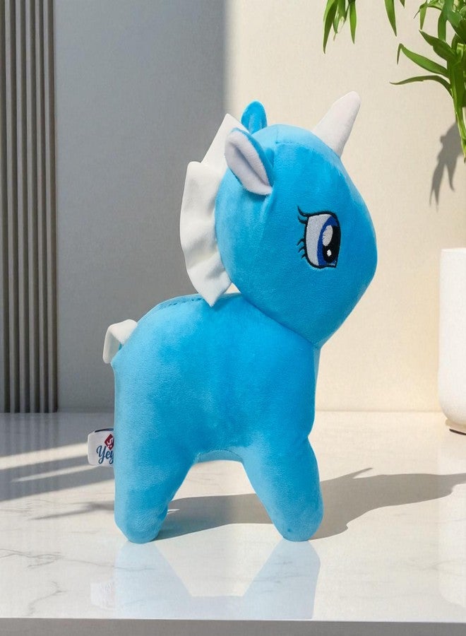 Yey Unicorn Soft Toy, Baby Toys, Plush Soft Toy Cute Kids Birthday Animal Baby Toy for Girl, Great Birthday Gift for Girl Boys, Kids Toys, Toys Gift Items (Blue) - Image 5